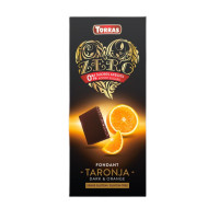 66 Шоколад Torras Zero чорний з апельсином без цукру 125г