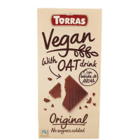 31 Шоколад Torras Vegan чорний з екстрактом вівса без цукру 100г