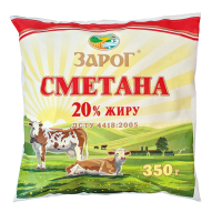 Сметана 20% 350 г ТМ Зарог