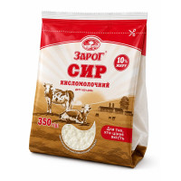Сир кисломолочний 10% 350 г ТМ Зарог