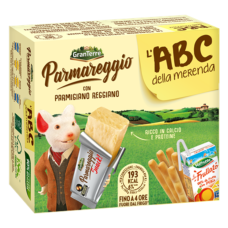 Дитячий перекус Parmareggio GranTerra 3в1 грісіні+сир квадрат