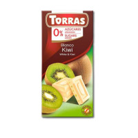 535 Шоколад Torras білий з ківі без цукру 75г