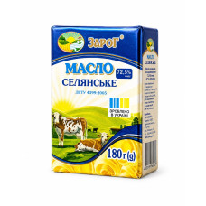 Масло "Селянське"  72,5% 180 г ТМ Зарог