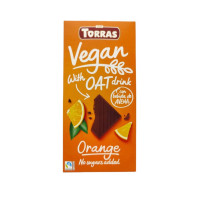 32 Шоколад Torras Vegan чорний з вівсяним молоком та апельсином без цукру 100г