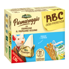 Дитячий перекус Parmareggio GranTerra АВС грісіні+сир трикутником