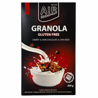 GRANOLA Cherry&Chocolate вишня, насіння чиа, темний шоколад без цукру 300 г ТМ Healthy Generation