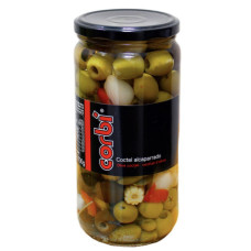 Оливки коктейль (каперси, кукурудза) 700 г ТМ Corbi