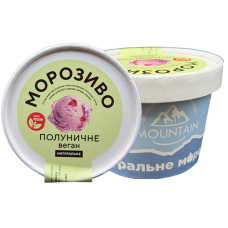 Морозиво Полуничне ВЕГАН (стакан) TM MOUNTAIN