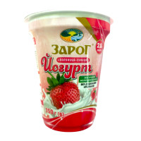 Йогурт 2,8% Полуниця-суниця 350 г стакан ТМ Зарог
