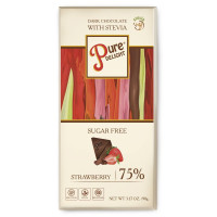 Шоколад чорний Pure Delight з полуницею 90 г ТМ Steviasun