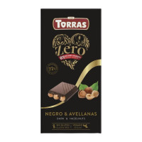 74 Шоколад Torras Zero чорний з фундуком без цукру 150г